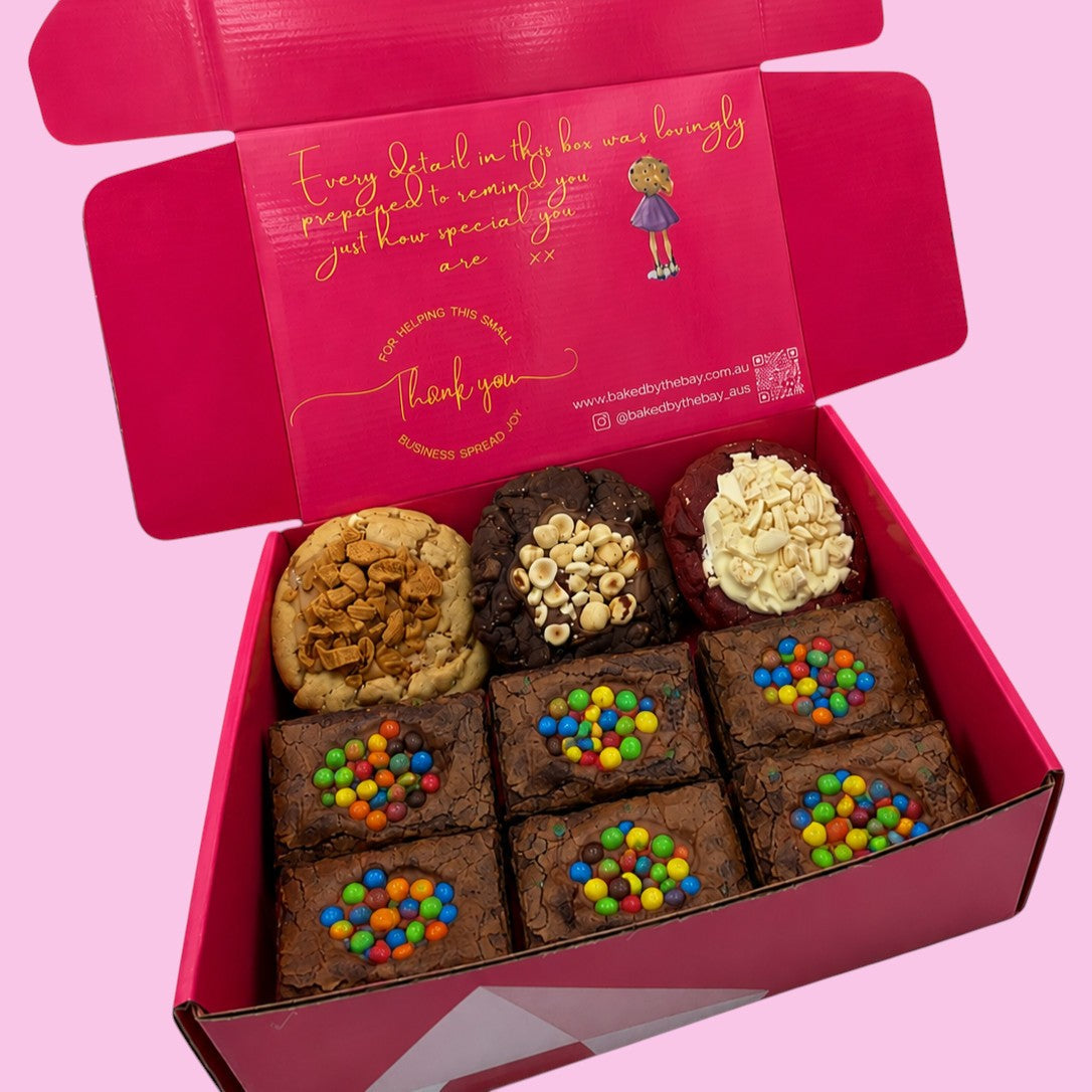 3 cookies and 6 brownies in Baked by the Bay&